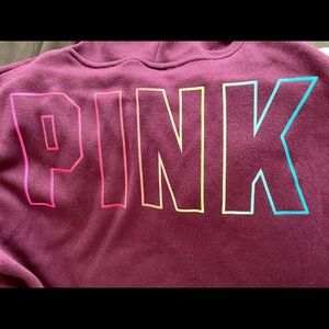 VS PINK Burgundy Hoodie. Size M